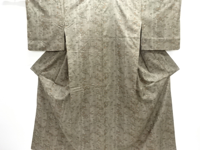 JAPANESE KIMONO / EDABA PATTERN WOVEN NISHIJIN DENSHO TSUMUGI KIMONO
